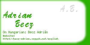 adrian becz business card